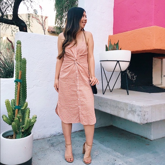 Zara Dresses & Skirts - ZARA Gingham Midi Dress